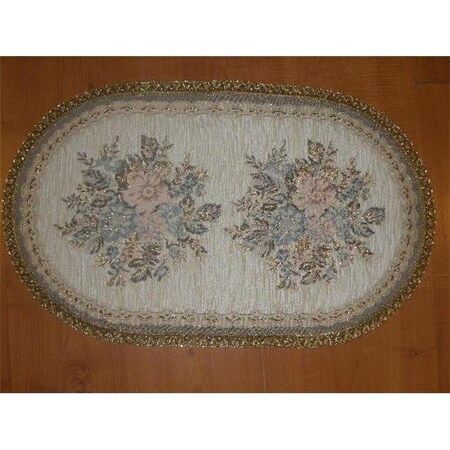 Tapestry Trading Tapestry Trading A1014B 10 x 14 in. Begium Doily Anika; Blue A1014B